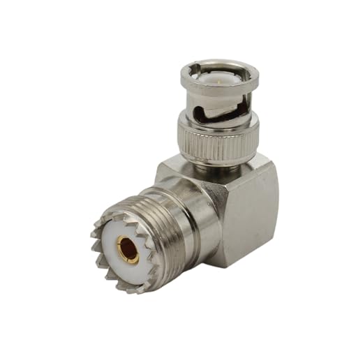 Adaptador UHF PL259 a BNC macho acodado para solucionar problemas de espacio en pared