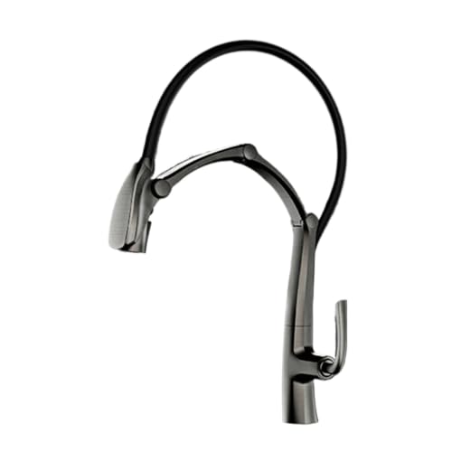 Robinet de cuisine laiton gris pistolet pour îlot central - 2