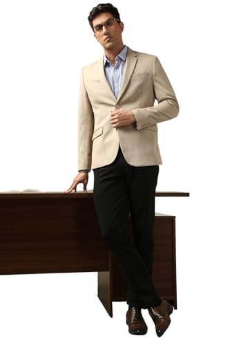 Image of Peter England Men's Neo Slim Knit Textured Blazer