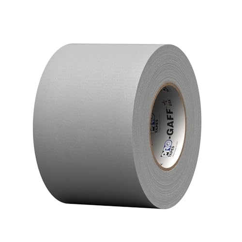 Image of 4 inch Width ProTapes Pro Gaff Premium Matte Cloth Gaffer's Tape With Rubber Adhesive, 11 mils Thick, 55 yds Length, Grey (Pack of 1)