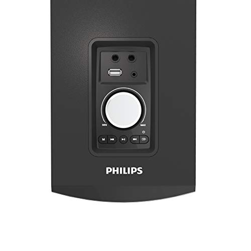 Image of Philips Audio SPA1140 /94 140 Watt 2.0 Channel Wireless Bluetooth Tower Speaker (Black)