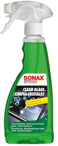 SONAX Clear Glass Spray – 500ml | Car Glass Cleaner | Windshield, Window & Mirror | Fast-Drying, Anti-Glare | Safe on Tinted Glass | Interior & Exterior Use | Automotive detailing glass solution