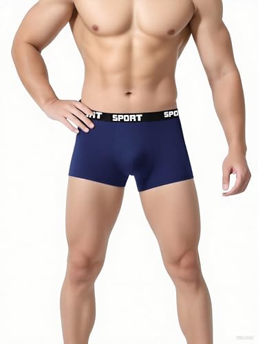 Men's Performance Boxer Briefs Moisture-Wicking Athletic Underwear for Gym Running Quick Dry Navy4