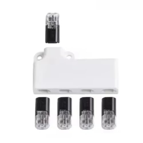 Fegtrtyoa Conector Divisor de Cables, Dos Cables, Enchufe con Cerradura, Conector LED 2P, Caja de Conexiones de Cables de 4 Vías