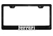 Ferrari Gloss Black Carbon Fiber License Plate Frame with Black Caps