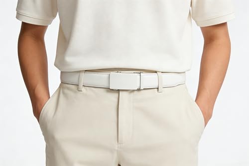 Image of Lingli Men's Belt,Ratchet Dress Belt with Automatic Buckle Brown /Black-Trim to Fit-35mm wide
