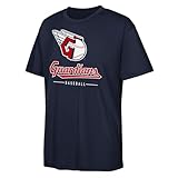 MLB Kids Youth 4-20 Official Team Spirit Premier T-Shirt (US, Numeric, 14, 16, Regular, Cleveland Guardians - Navy)