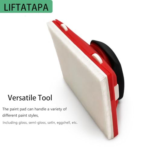 LIFTATAPA Paint Edge Trimmer, Paint Edger Tool for Walls with Pad Nylon Bristles Edges for Home Interior, Corner Walls and Ceilings Pad Painter Wall Painting Brush Tool(Square Handle)