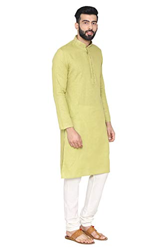 Image of Manyavar Men's Art Silk Regular Kurta Pyjama