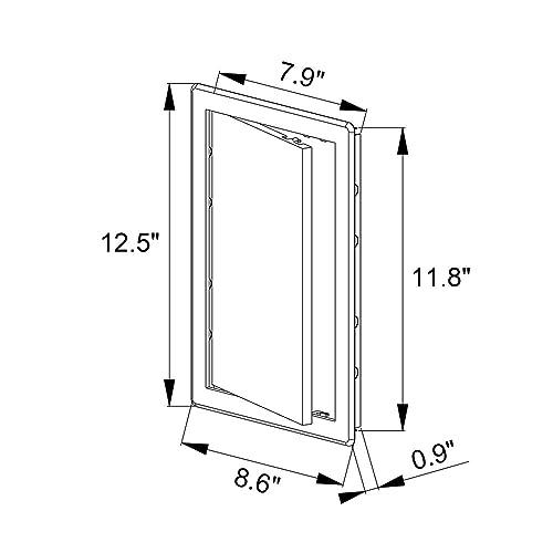AWENTA 200 x 300mm ABS Inspection Flap for Ventilation Systems Flue Pipes, Water Meters, Plastic Inspection Door - Image 4