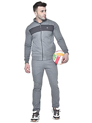 Image of CHKOKKO Fleece Men Winter Sports Running Zipper Collared Neck Stylish Jacket