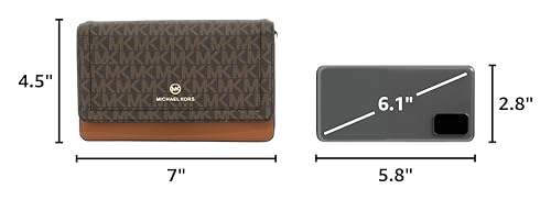 Image of MICHAEL Michael Kors Jet Set Charm Small Phone Crossbody - Purse for Women - Saffiano Leather - Snap Closure
