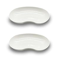 2 x Nierenschale aus Kunststoff | weiß | wiederverwendbar | Auffangschale | lebensmittelecht, desinfizierbar, autoklavierbar | für Schminke, medizinische Instrumente, Beauty-Schale (2)