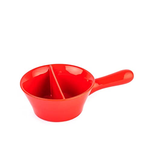 Conjunto Para Fondue Com Divisória 9 Peças Vermelho Brinox