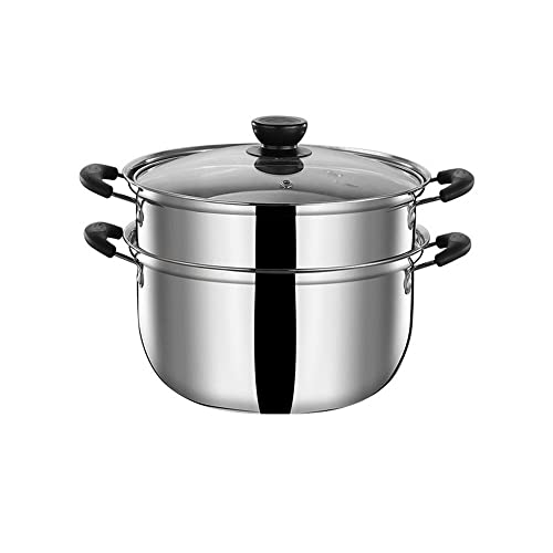 JUEXIN Edelstahl Suppentopf, Doppelgriff Dampfgartopf Cover