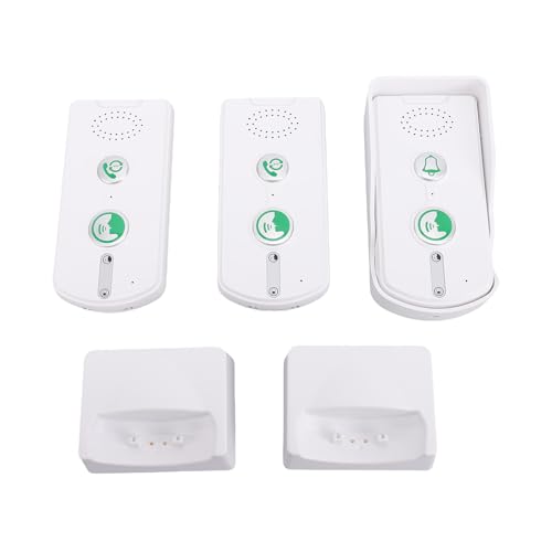 Swokely Drahtlose Türklingel-Gegensprechanlage Wieder Aufladbare Langstrecken-Smart-Intercom-Türklingeln für Home Office Echtzeit Zwei-Wege-Kommunikation Elektronische Türklingel (Weiß)