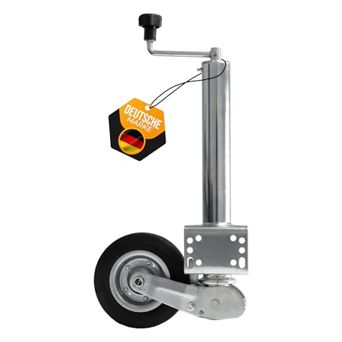 The Drive | Anhänger Stützrad 400KG | vollautomatik | Ø 60mm Rohr mit Anbauflansch | perfekt für Anhänger, Wohnwagen, Trailer