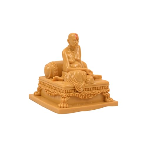 Image of KariGhar Swami Samarth Idol Perfect for Car Dashboard and Housewarming 3 Inch Figurine