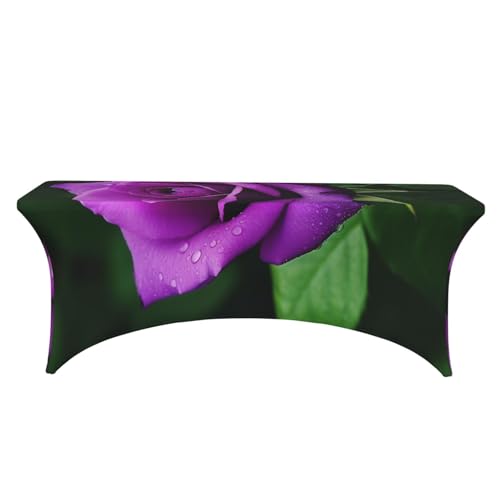 Nappe de table universelle en élasthanne extensible rose violette pour buffet 1,8 m