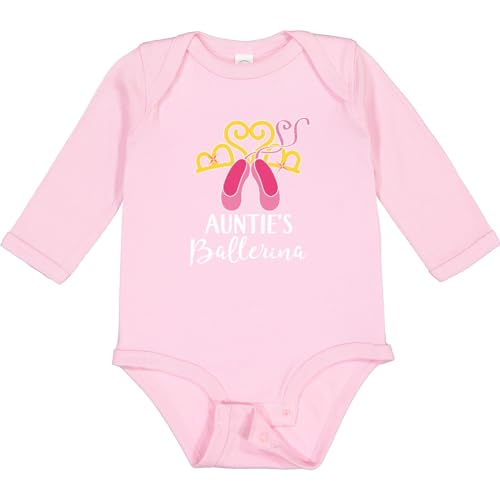 inktastic Ballet Dancer Auntie Ballerina Shoes Girl Long Sleeve Creeper 18 Months 0080 Pink 2ab9e