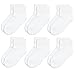 Jefferies Socks Big Boys' Seamless-Toe Athletic Sock (6 Pack), White,8-9.5(Medium)/Shoe size 12-6