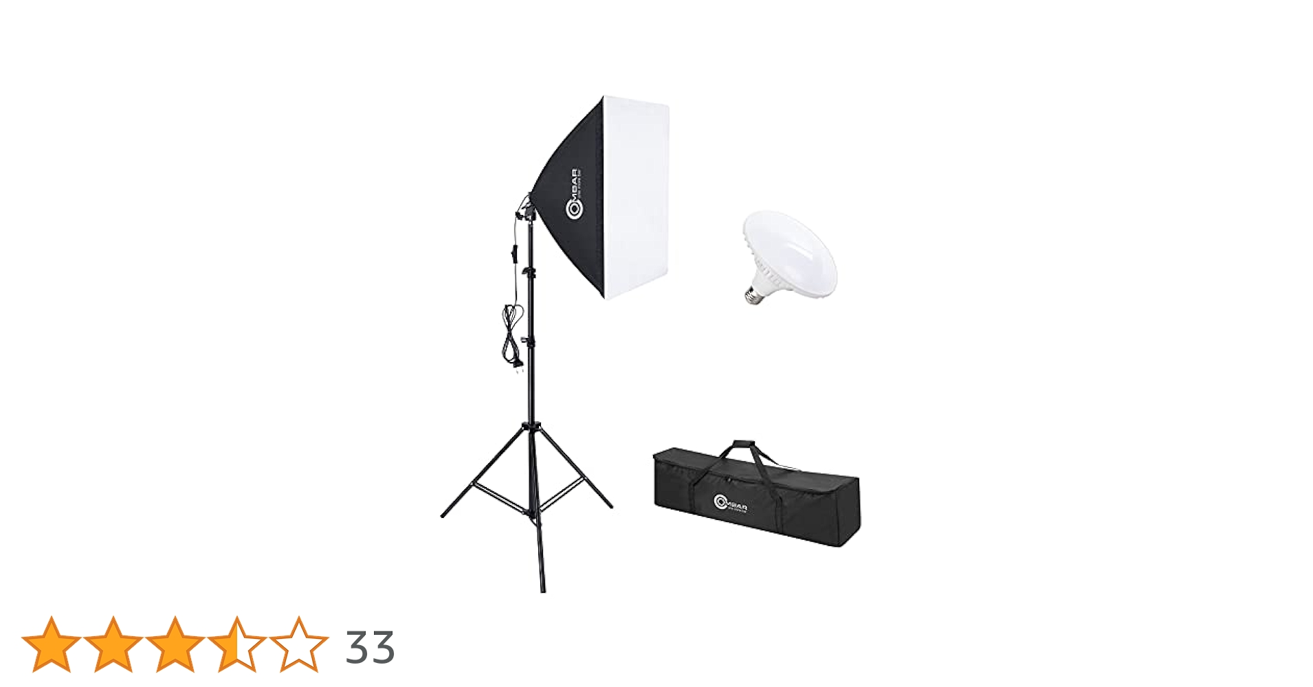 未使用に近い　OMBAR 撮影照明キット 撮影ライト 写真用 撮影用 スタジオ用 Amazon | OMBAR ソフトボックス 撮影照明キット 撮影ライト