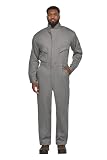 Bulwark FR mens Flame Resistant Cotton/Nylon Comfortouch Deluxe overalls and coveralls workwear apparel, Grey, 44 Tall US