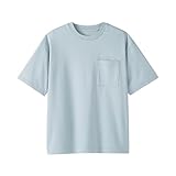 無印良品 紳士 涼感UVカットワイド半袖Tシャツ メンズ AB1O3A6S ライトブルー L