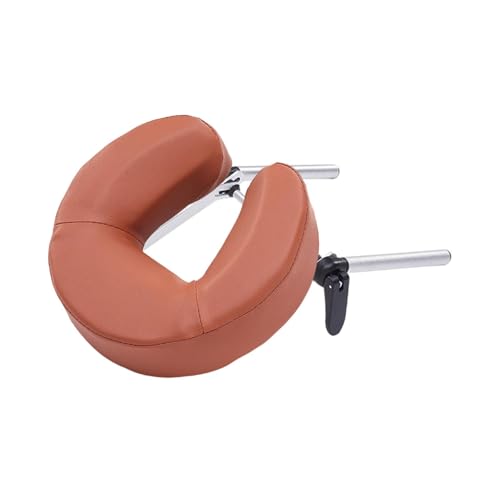 Table de massage avec coussin en U rouge marron : confort spa absolu pour le visage