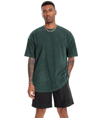 Image of Oversized Tshirts for Men Short Sleeve Vintage Washed Basic Loose Tees 2026