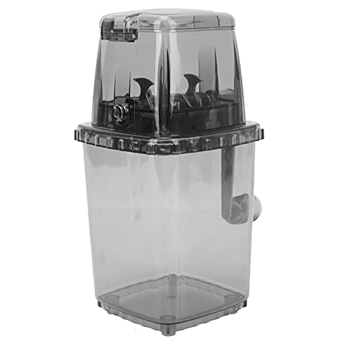 Aumotop Tritaghiaccio Manuale della Macchina del Frullatore del Ghiaccio Bar della Cucina, Tritaghiaccio a Manovella Senza Elettricità, Materiale PP Resistente All'Usura