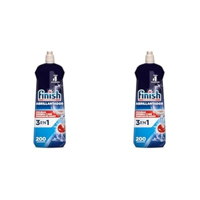 Finish Gel Abrillantador Lavavajillas  vajilla seca  brillante y sin marcas - 200 lavados  Paquete de 2 