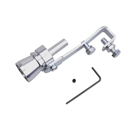 Silenciador de sonido turbo y silbato para tubo de escape de coche universal plata