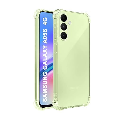 Image of CEDO Samsung Galaxy A05s (4G) Bumper Case | Soft Jel Flexible Thin Full Protection Shock Proof Clear TPU Back Case Cover for Samsung Galaxy A05s (4G) (Transparent)