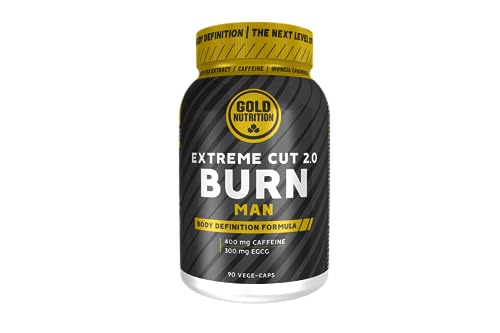 GoldNutrition, Extreme Cut 2.0 Burn Man, Inhibidor de Apetito, Suplemento Termogénico Dietético, Disminuye el Apetito, Favorece la Disminución de la Grasa, Mejora la Definición Corporal, 90 Cápsulas