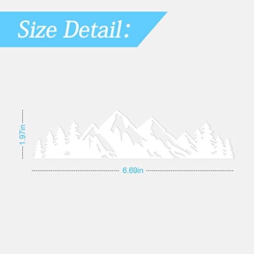 7 Inch Snow Mountain Tree Stickers For Car, Mountains Graphic Logo Decals, Premium Badge Decals For Car Trunk Tailgate Emblem, Auto Decoration Accessories Universal For Suv, Laptop, Wall, Truck (White Mountain/1 Pcs) #TOP1