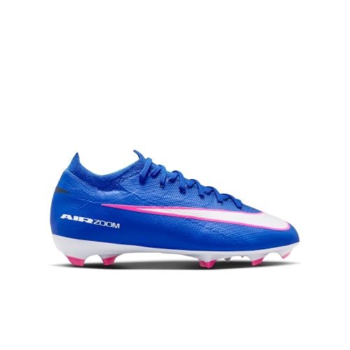Nike Jr Zm Vapor 16 Pro FG, zapatillas de fútbol para césped natural en color azul y blanco 5