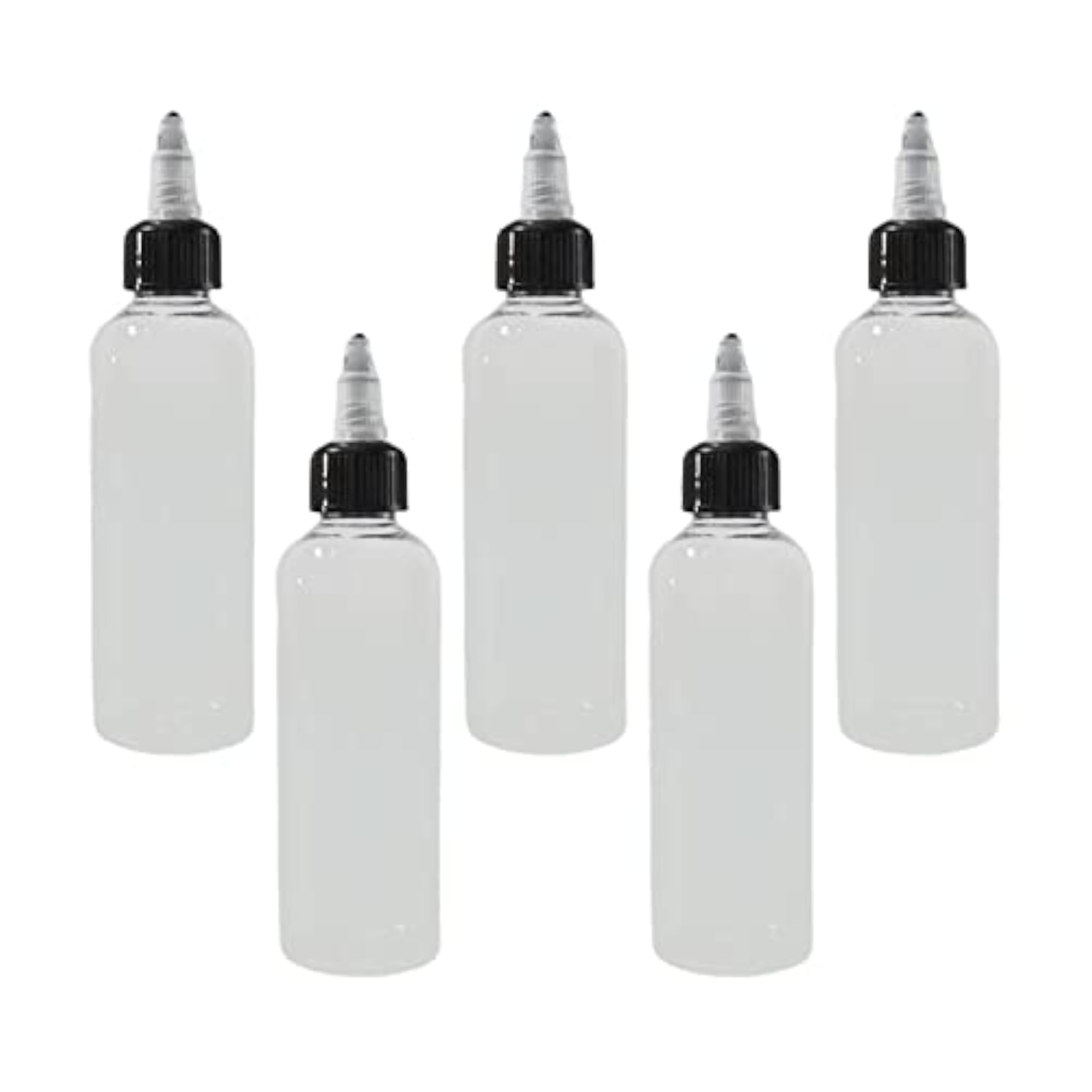 2x5Pcs Paint Empty Bottle Pointed Leak Squirt for Ink and Glue