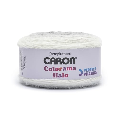 Image of Caron Colorama Halo Cake Caron Graphite Frost Yarn - 2 Pack of 8oz /226.79g - 71% Acrylic,18% Nylon,11% Polyester - #5 Bulky - 60 Yards for Knitting, Crocheting & Crafts