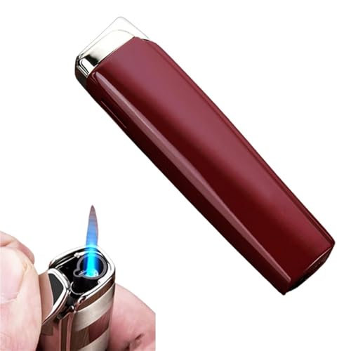 Encendedor de metal resistente al viento, llama ajustable, recargable, ideal para barbacoas y actividades al aire libre, para hombres