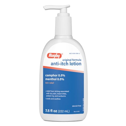 Rugby Anti-Itch Lotion, Camphor 0.5% &amp; Menthol 0.5%, 7.5 Fl Oz