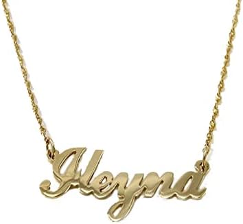 Collar de oro de 14k con nombre personalizado