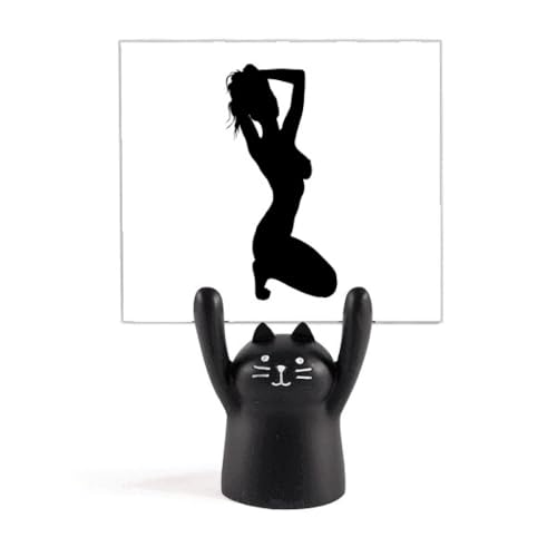 Support de mémo chat noir, cadeau original pour collègue de bureau