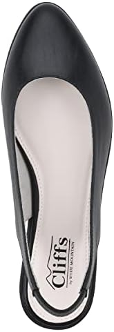 CLIFFS BY WHITE MOUNTAIN Women's Memory Slingback Flat, Black/Smooth, 7.5 M | Image 5