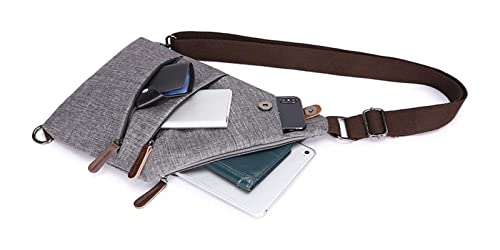 Small Leisure Sling Bag Shoulder Backpack Chest Pack Casual Hiking Rucksack Cross Body Daypack Crossbody(Gray)2