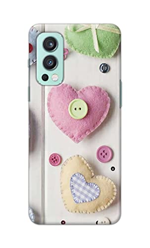 Image of PRINTFIDAA Heart Shape Hard Back Cover for OnePlus Nord 2 (5G) Back Cover -(P6) KAT1010