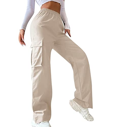 Briskorry Cargohose Damen Baggy y2k, High Waist Cargo Hose 90er...