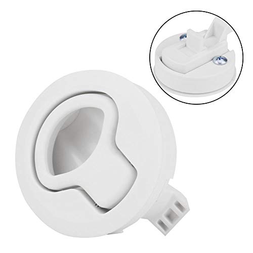 Flush Pull Latch, Universal Plastic Flush Pull Hatch Latch Slam Latch for 1.8inch RV and Yatchs (White)(white) - Image 4
