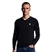 Lyle & Scott Mens Cotton Merino V Neck Sweater - Dark Navy - M