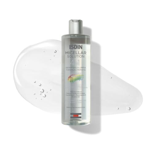 ISDIN Micellar Solution, Agua Micelar 4 en 1, Limpieza Suave para una...
